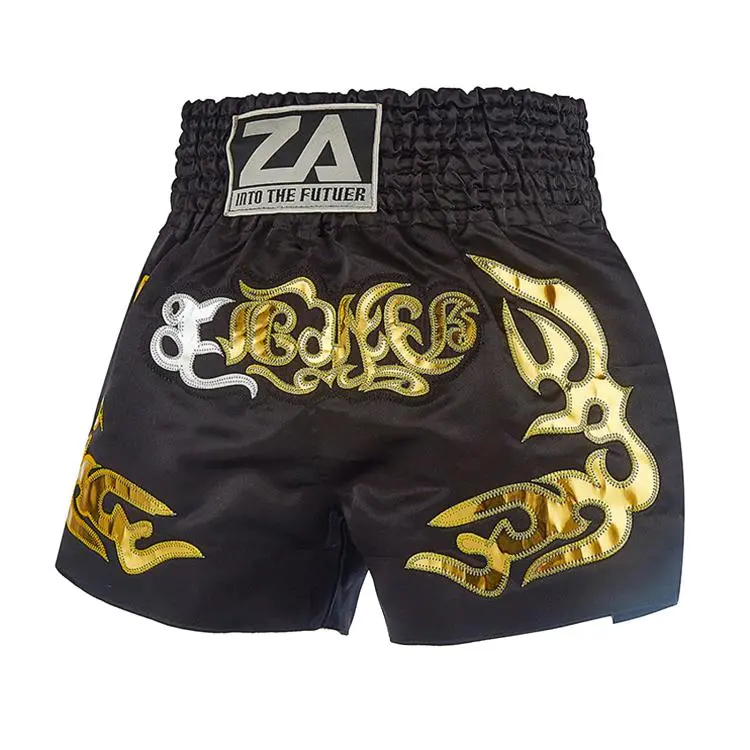 Pantaloncini da Muay Thai ZhuoAo per allenamento di kickboxing e Sanda, adatti sia per uomo che per donna., S, M, L