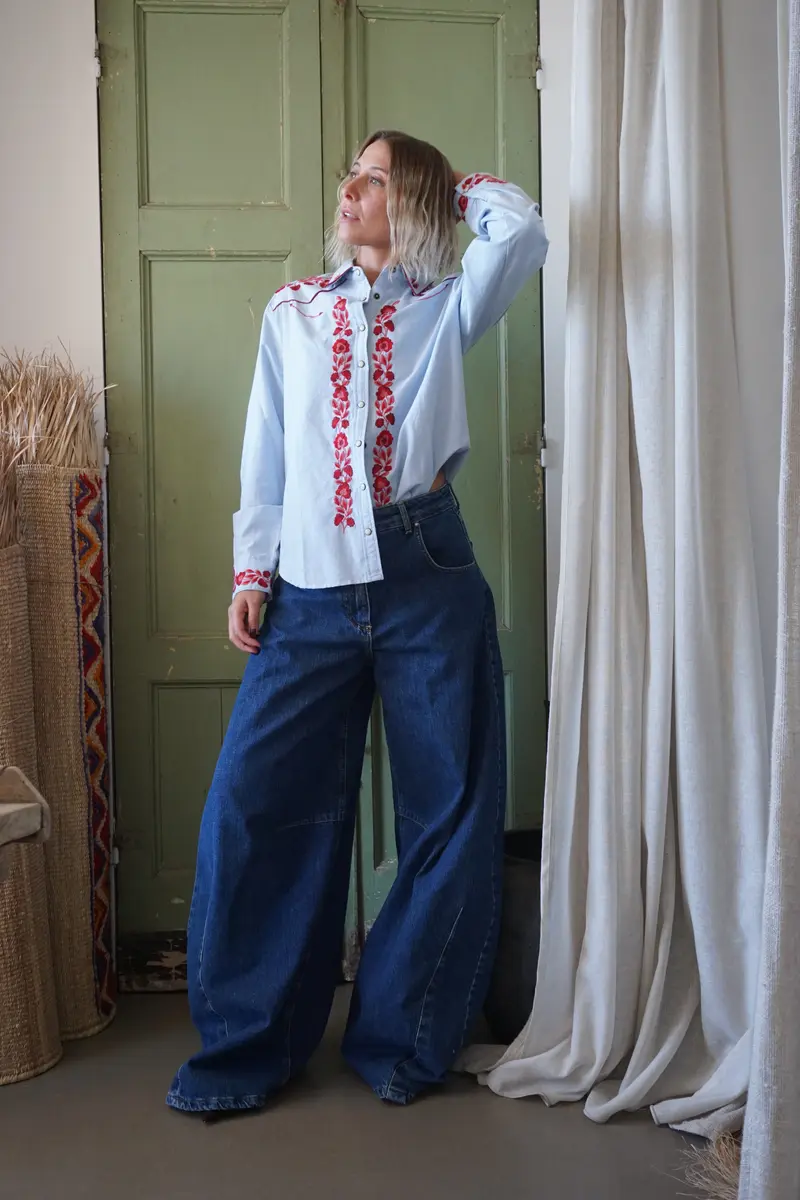 Pantalone Balloon Iride Denim