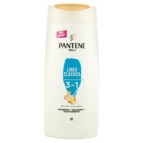 Pantene Linea Classica Shampoo 3in1 675ml (Stima) | Shampoo + Balsamo + Trattamento | Deterge, Districa & Cura | Nutrienti Pro-V | Capelli Sani, Splendenti & Forti¹