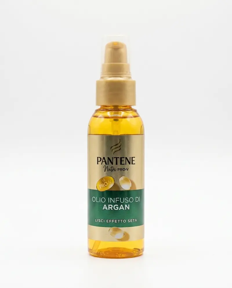 Pantene Nutri Pro-V Olio Infuso di Argan 100ml – Lisci Effetto Seta – Olio Secco Anti-Crespo Nutriente e Idratante – Finish Leggero
