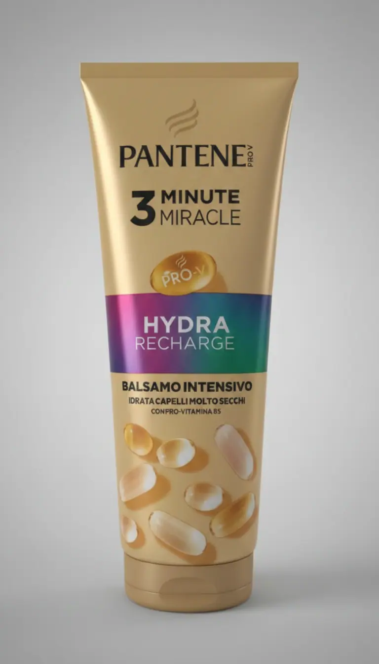 Pantene Pro-V 3 Minute Miracle Hydra Recharge Balsamo Intensivo | 220ml | Per Capelli Molto Secchi | Idratazione Profonda e Lucentezza Non-Stop
