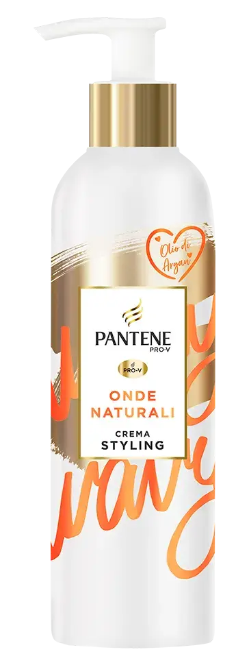 Pantene Pro-V Crema Styling Onde Naturali 235ml – Trattamento Leave-in con Olio di Argan – Definizione Morbida, Anti-Crespo e Protezione Termica