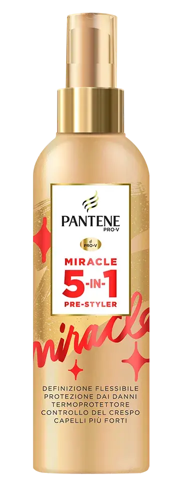 Pantene Pro-V Miracle 5in1 Pre-Styler Spray 200ml – Termoprotettore Professionale fino a 230°C – Anti-Crespo, Rinforzante e Illuminante – Formula Leggera