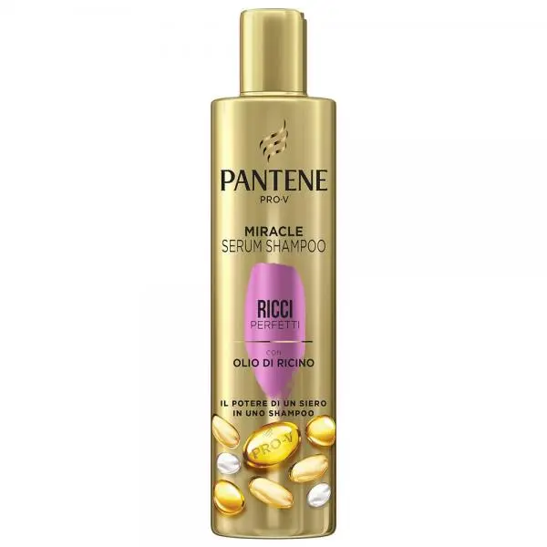 Pantene Pro-V Miracle Serum Shampoo Ricci Perfetti 250ml | Con Siero Pro-V, Lipidi e Olio di Ricino | Nutre Profondamente Ricci Crespi e Ribelli | Definisce, Rende Elastici e Luminosi