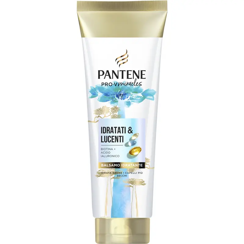 Pantene Pro-V Miracles Balsamo Idratati & Lucenti 160 ml | Con Acido Ialuronico e Biotina | Per Capelli Secchi e Spenti | Idratazione Molecolare