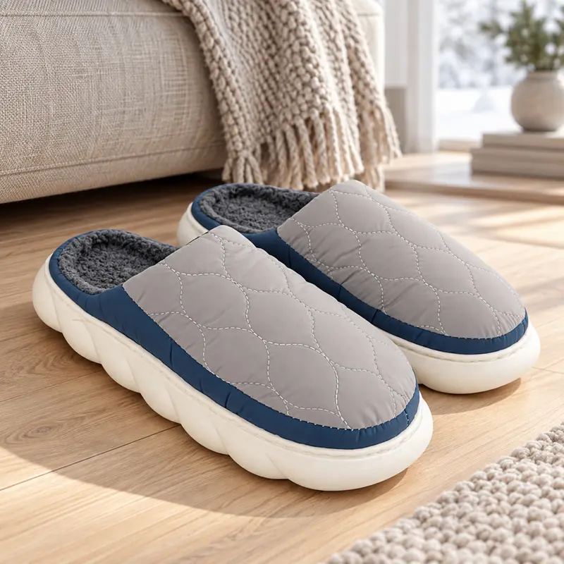 Pantofola Uomo Admas 69051 con Suola Platform 4 cm e Interno Sherpa