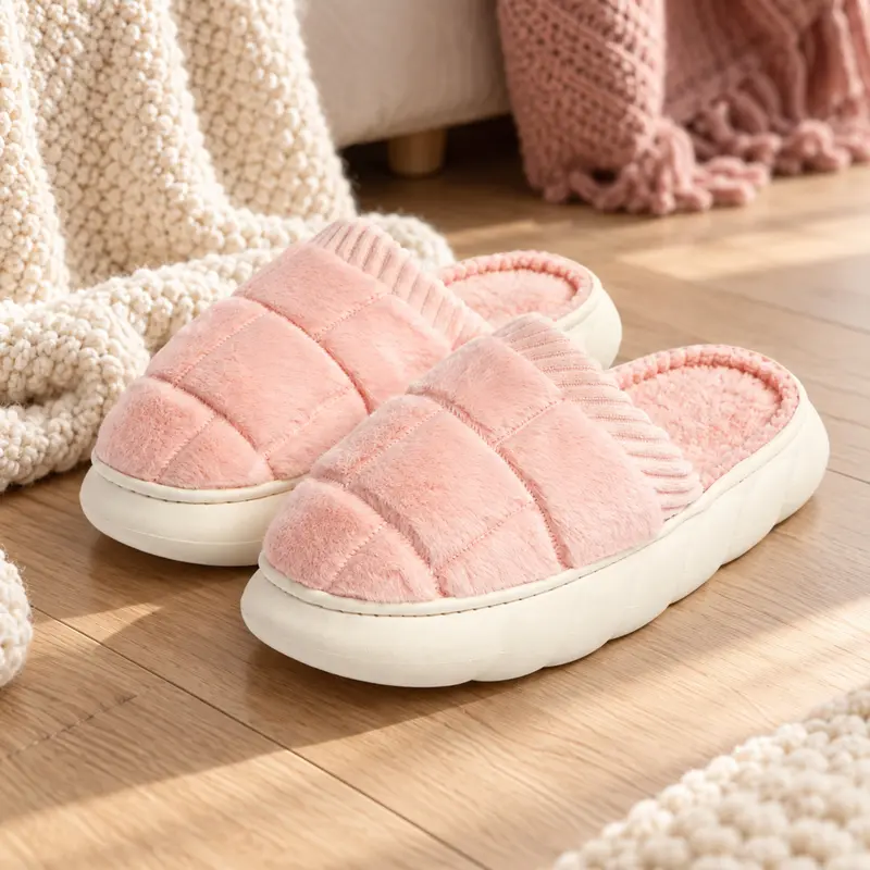 Pantofole Donna Admas Coral Fleece Art. 69025 Petalo e Champagne