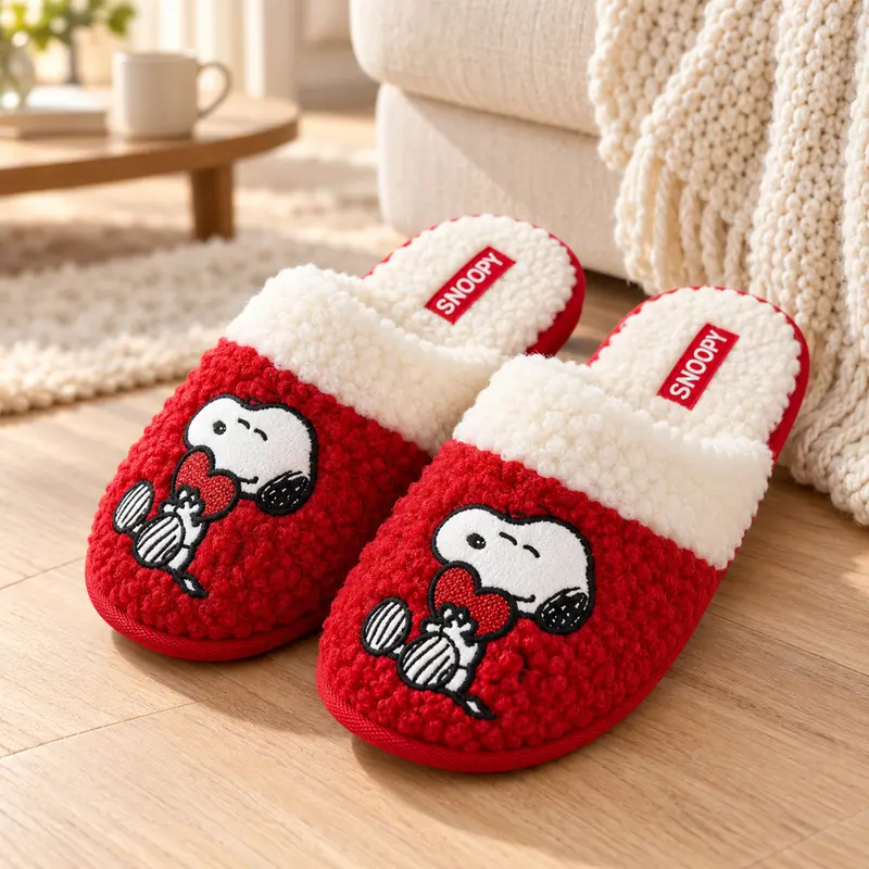 Pantofole donna invernali Peanuts Love Snoopy rosse – Art. 69188 S