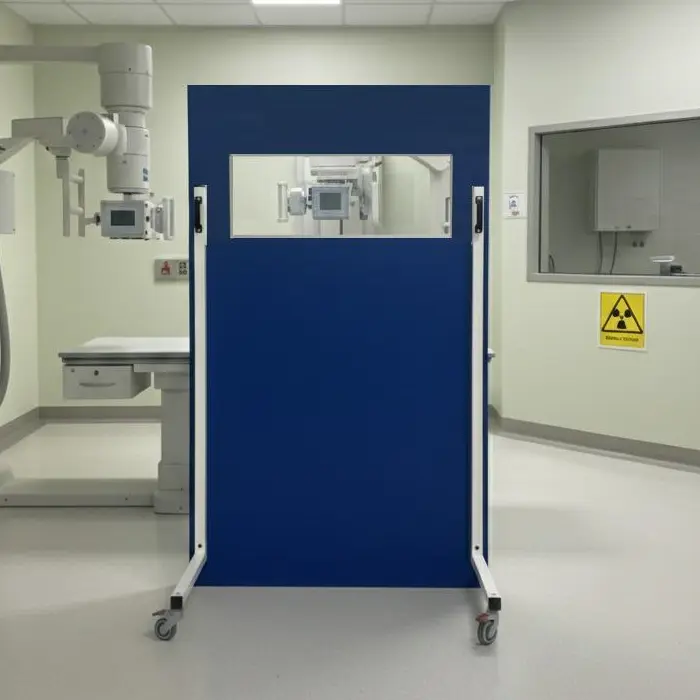 Paratia Mobile Anti-X Radioprotettiva con Lamina di Piombo e Finestratura Vetro RX