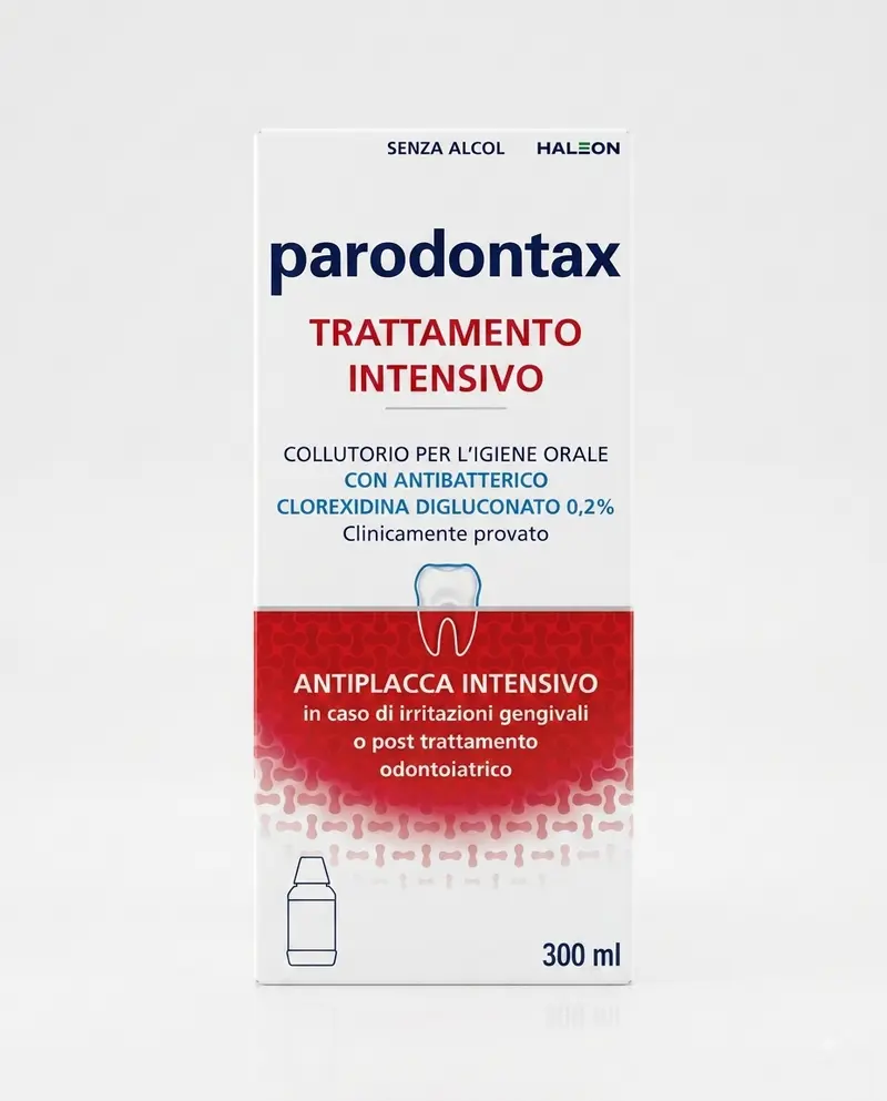 Parodontax Trattamento Intensivo Collutorio 300 ml | Clorexidina 0,2% – Antiplacca e Antibatterico Senza Alcol