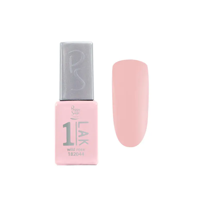 Peggy Sage 1-LAK Smalto Semipermanente 3-in-1 Professionale 5ml – Smalto Monofase Senza HEMA Base, Colore e Top Coat Integrati ad Alta Brillantezza