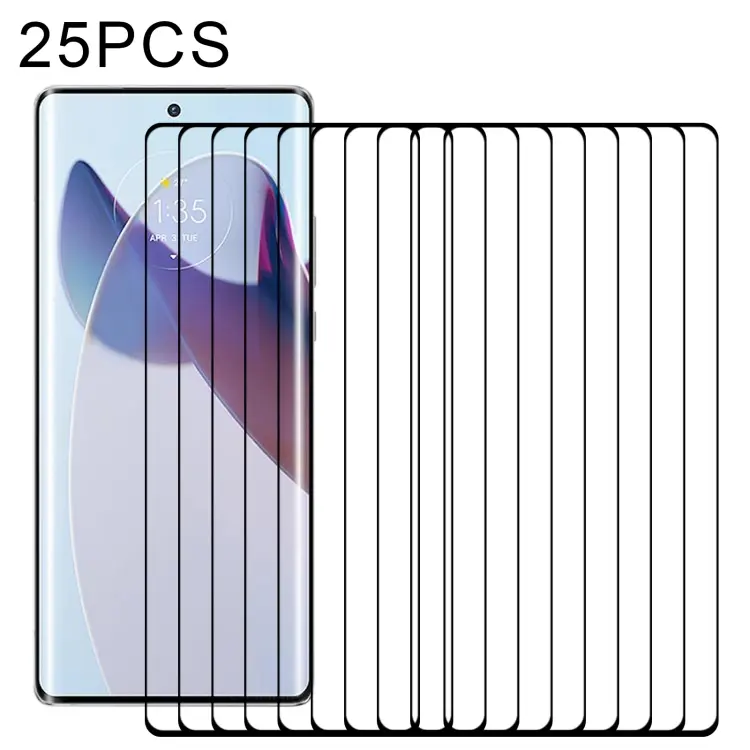 Pellicola in vetro temperato 3D per Motorola Moto X30 Pro e S30 Pro (25 pezzi)