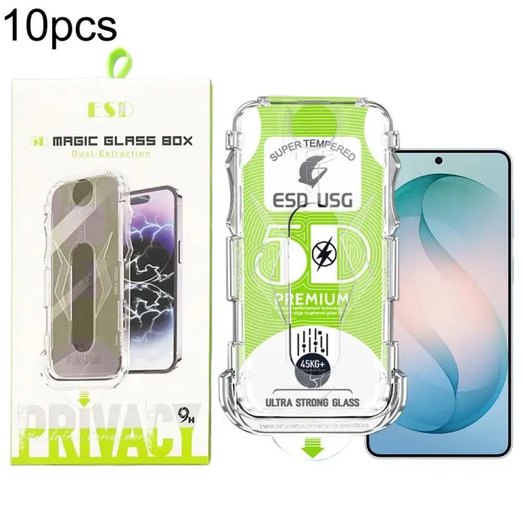 Pellicola in vetro temperato 5D per Galaxy S26+ 5G, 10 pezzi