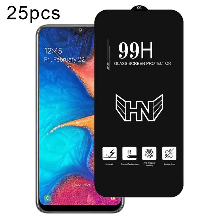 Pellicola in vetro temperato per Samsung Galaxy A20, A50 e A30 con grande arco