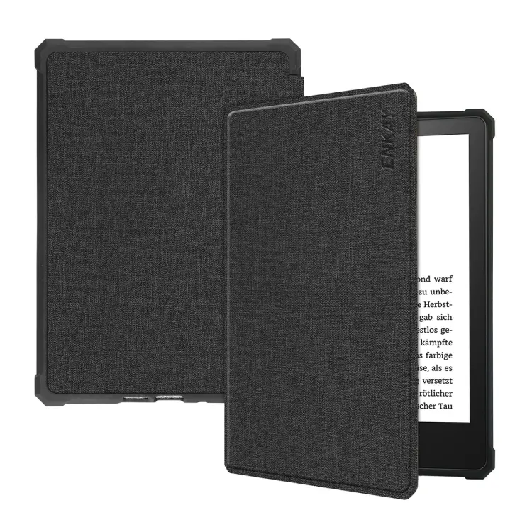 Per Amazon Kindle Paperwhite 5 2021 ENKAY Tinta unita Denim Texture Custodia per tablet orizzontale in pelle con vibrazione con funzione Sleep / Wake-up