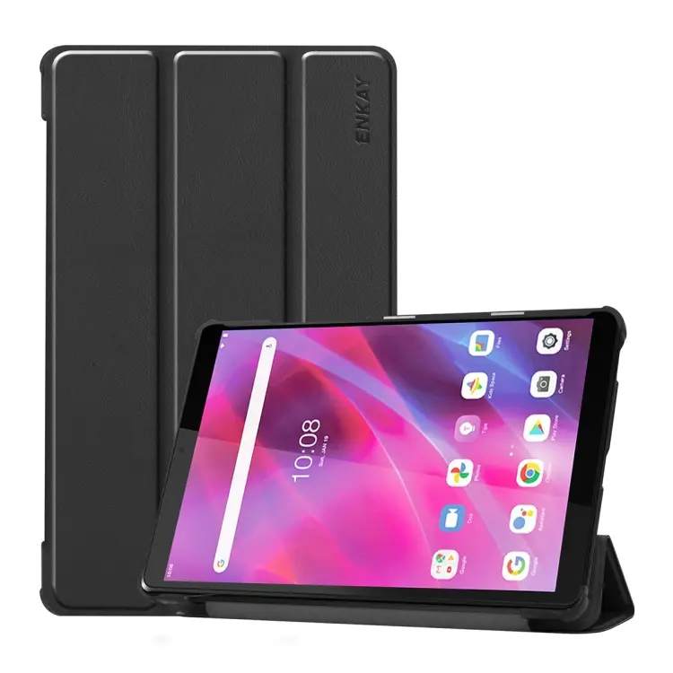 Per Lenovo Tab M8 1/2/3 ENKAY Custer Texture Flip orizzontale Custodia in pelle PU + PC con supporto a tre pieghe, For Lenovo Tab M8 1/2/3