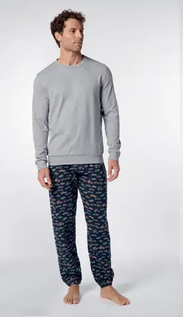 Perofil Pigiama Girocollo Unisex Caldo Cotone VPRT93208
