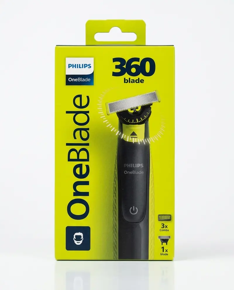 Philips OneBlade 360 Rasoio Elettrico 3 in 1 | Lama 360 | 3 Pettini 1-3-5 mm | Wet & Dry Impermeabile | 45 Minuti di Autonomia | Rade, Regola e Rifinisce