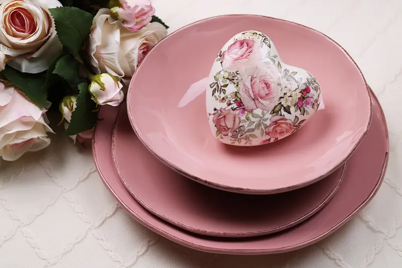Piatti Materia in ceramica artigianale Arcucci – Colore Rosa