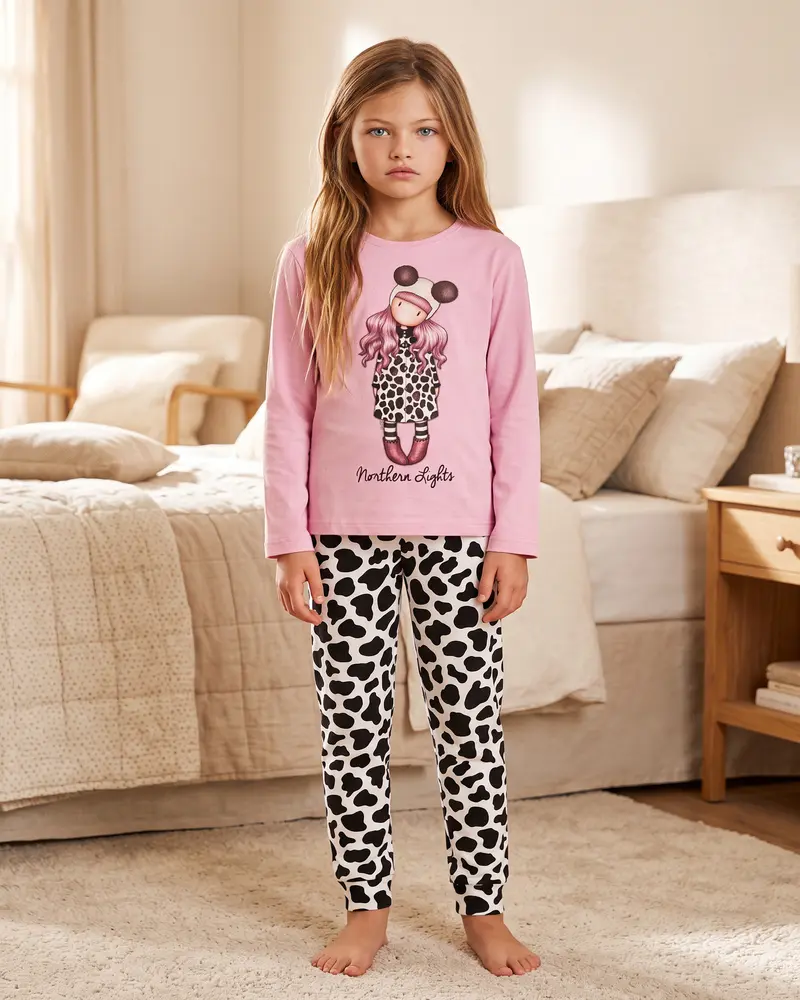 Pigiama Bambina Santoro Gorjuss 56626 Northern Lights Caldo Cotone