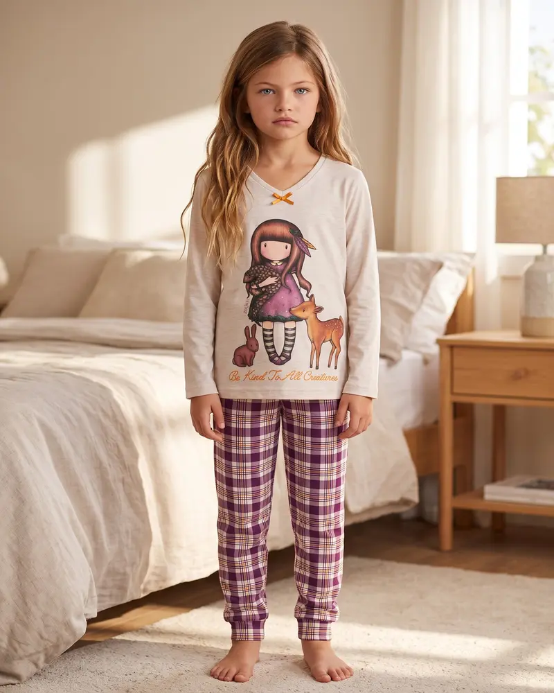 Pigiama Bambina Santoro Gorjuss 63409 Be Kind to All Creatures Caldo Cotone