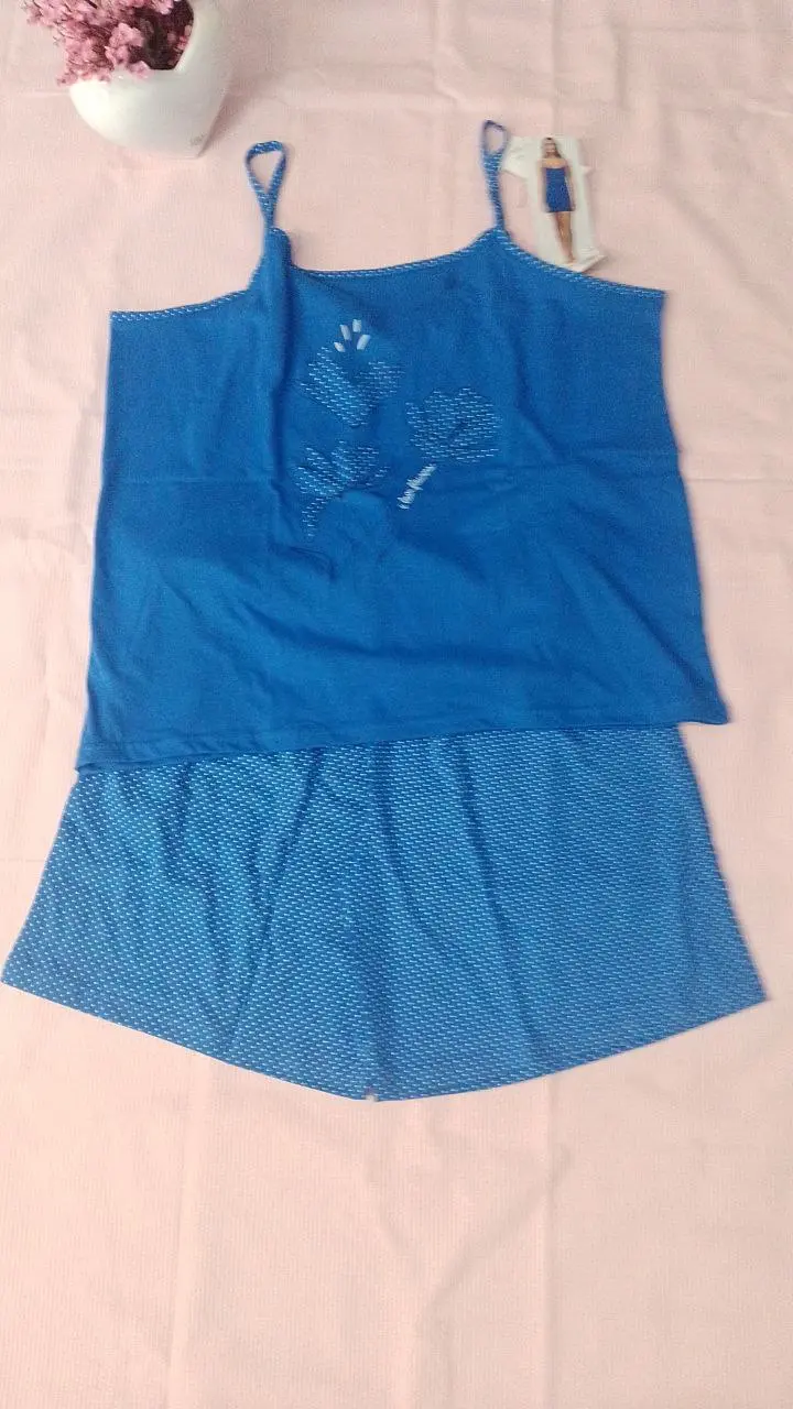 Pigiama Donna Curvy Vanuè - Canotta e Pantaloncino Corto - Cotone - Taglie Calibrate 56-60