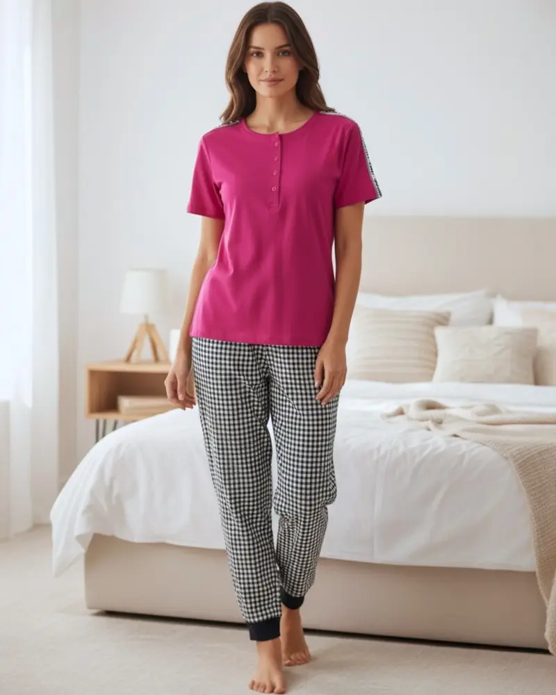 Pigiama donna estivo in cotone Buccia di Mela Art. Gdc 11981 C