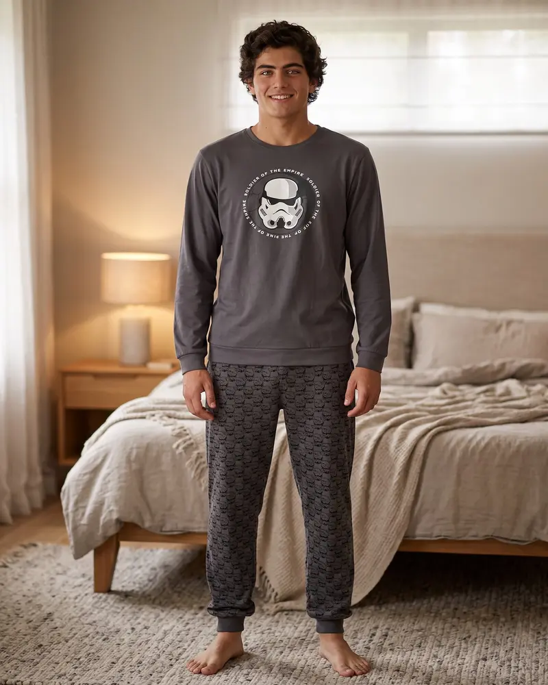 Pigiama uomo invernale Star Wars Stormtrooper in cotone interlock – Art. 64490