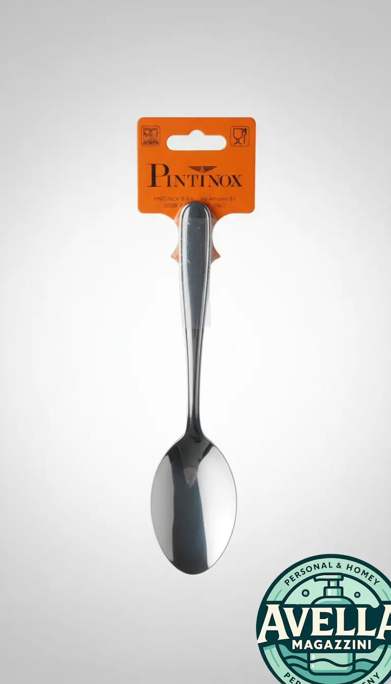 Pintinox Set 3 Pezzi Cucchiaio da Tavola – Posate in Acciaio Inox Lucido Alta Resistenza – Design Classico Ergonomico – Qualità Professionale Italiana