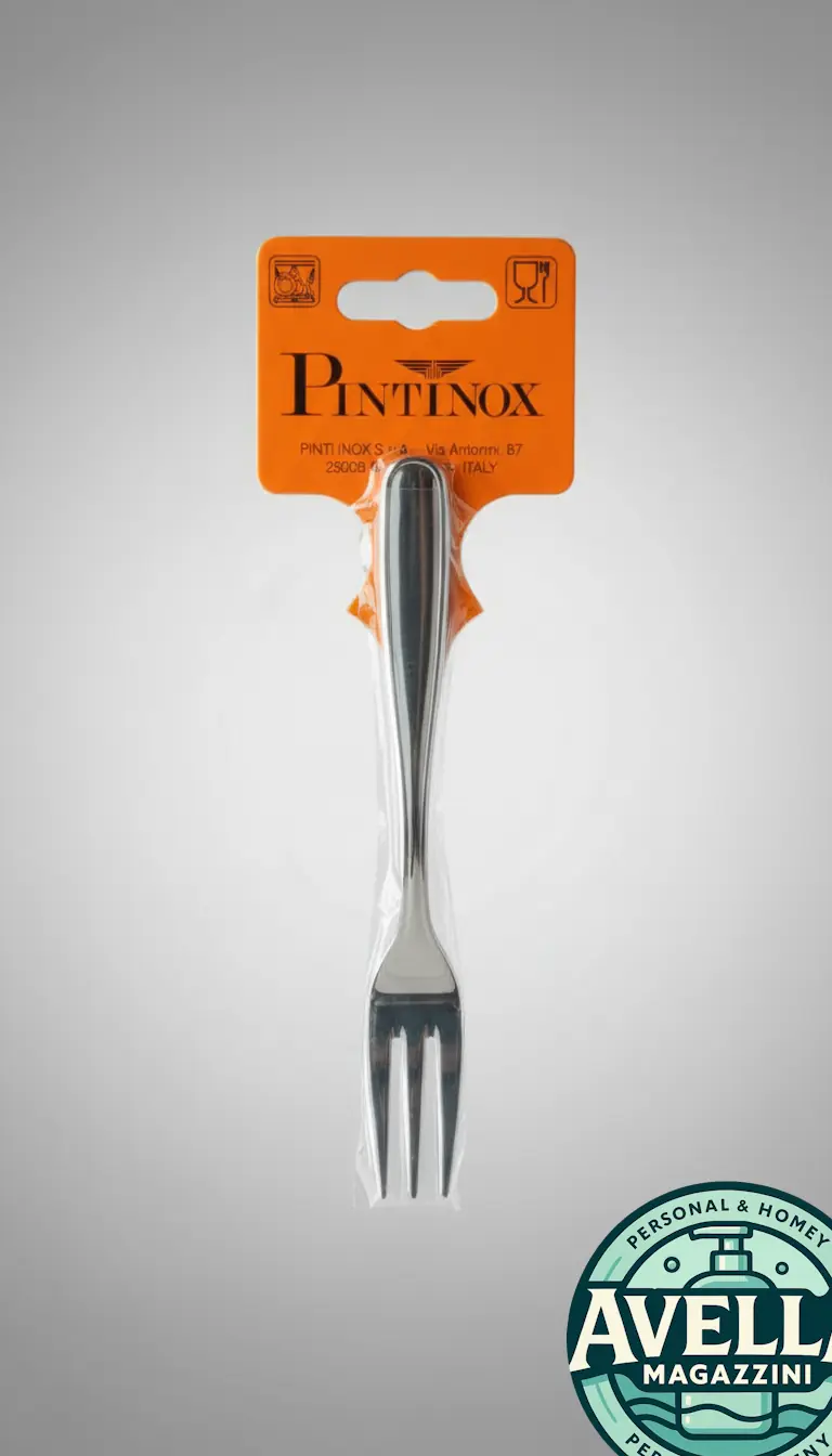 Pintinox - Set 6 Pezzi Forchettine (3 Denti) | Ideali per Dessert e Antipasti, Posate in Acciaio Inox Lucido, Qualità Italiana