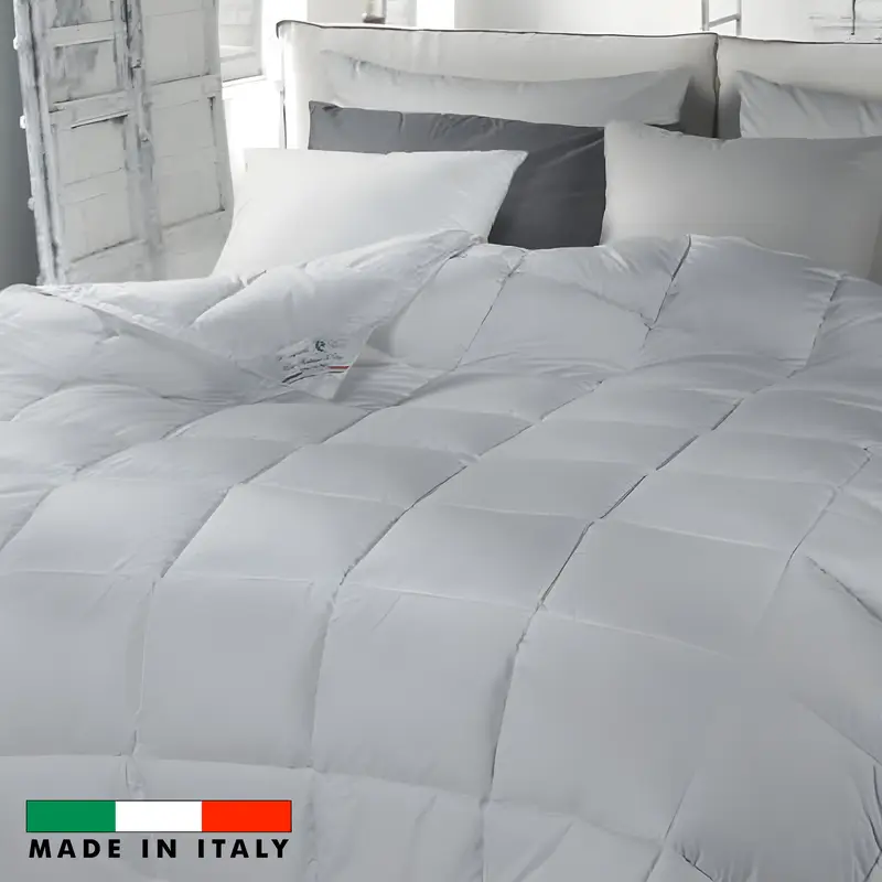 Piumino letto Gorgona, quattro stagioni, extra lungo, in piuma d'oca 80%+20% (Medio+Leggero)
