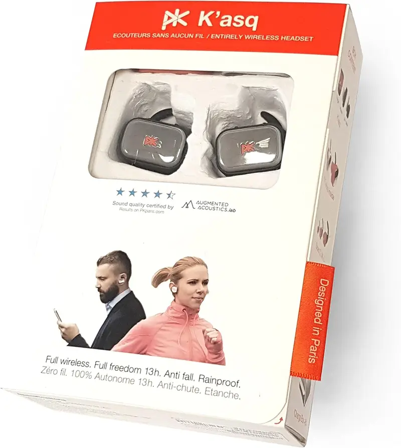 PKparis K'asq, Zero Wire Earphones, Grey