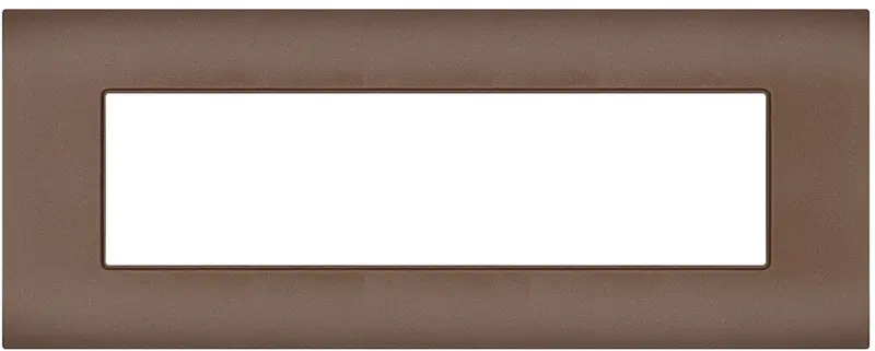 Placca 7 posti bronzo compatibile Vimar Arké