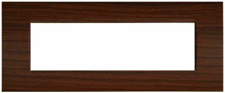 Placca 7 posti ciliegio compatibile Bticino Living International