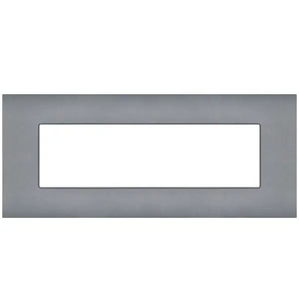 Placca 7 posti grigio compatibile Vimar Arkè