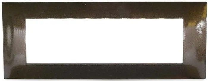 Placca 7 posti in tecnopolimero color bronzo compatibile Vimar Plana