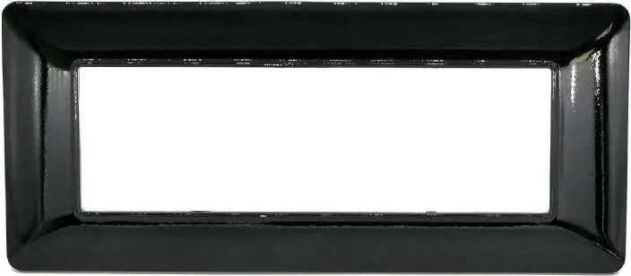 Placca 7 posti nero lucido compatibile Matix