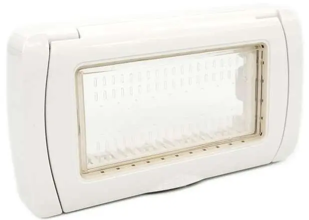 Placca idrobox IP55 4P bianca compatibile BTicino Living International