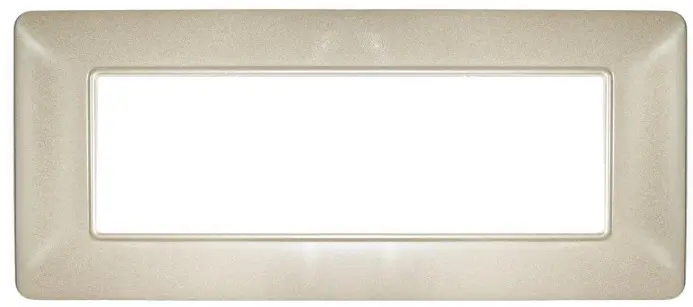 Placca in tecnopolimero 6P color sabbia compatibile Bticino Matix