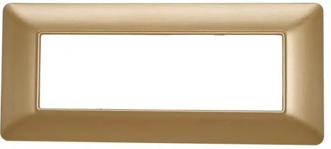 Placca in tecnopolimero 6P oro compatibile serie Bticino Matix