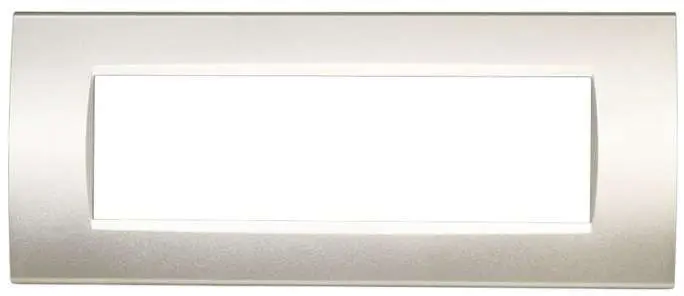 Placca in tecnopolimero 7 posti grigio chiaro compatibile Living International