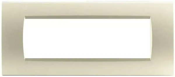 Placca tecnopolimero 7 posti champagne compatibile Bticino Living International