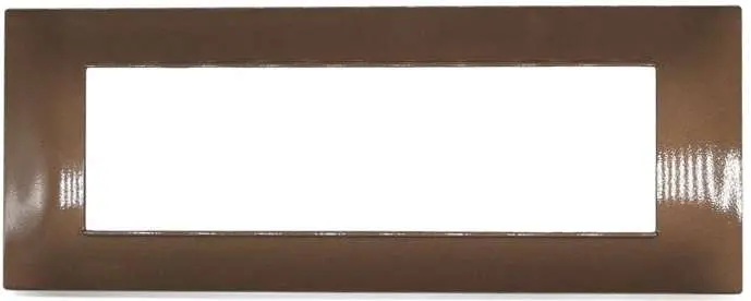 Placca tecnopolimero 7 posti color rame compatibile Vimar Plana