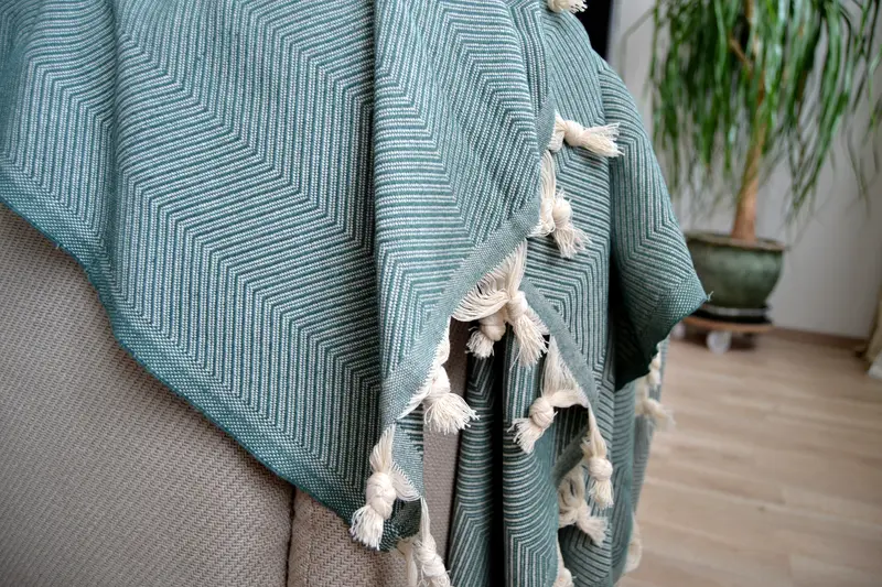 Plaid artigianale Ayvalik in cotone 220 × 180 cm