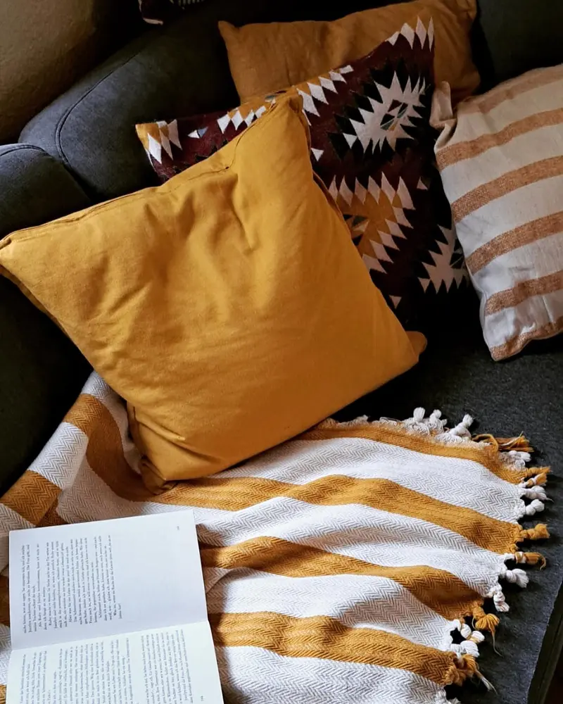 Plaid artigianale Fatsa in cotone 200 × 150 cm
