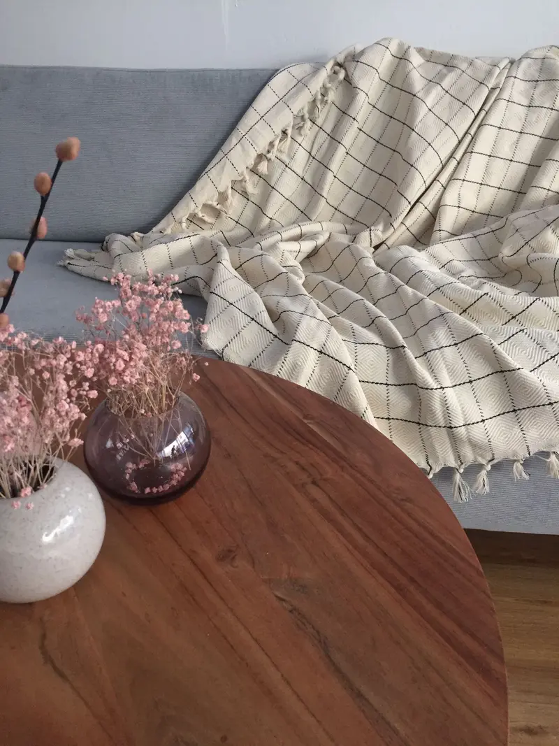 Plaid artigianale Konya in cotone 210 × 160 cm