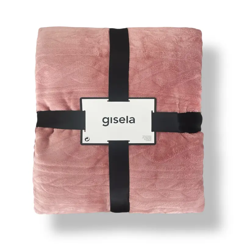 Plaid Gisela coperta invernale in velluto con retro in sherpa Art. 50029