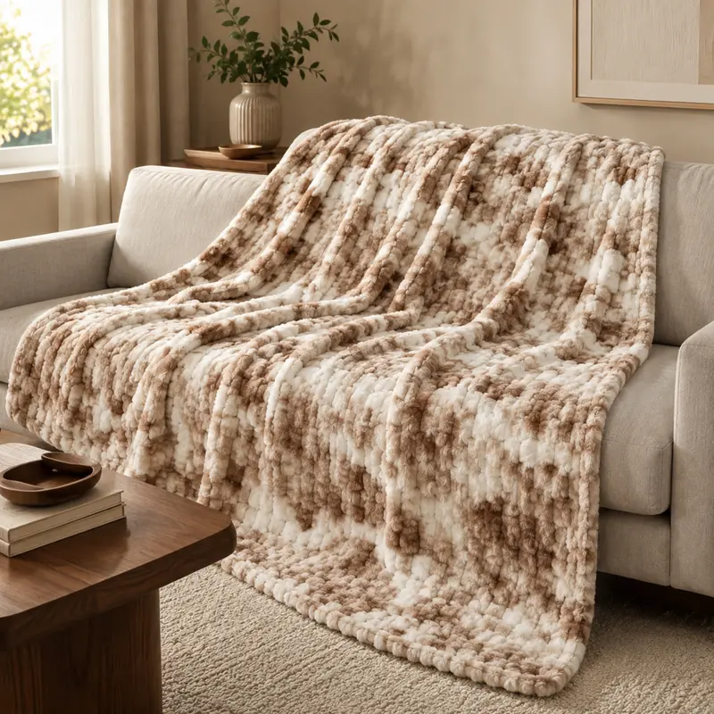Plaid Invernale Fancy Home Oklahoma Coral Fleece 193x193 cm