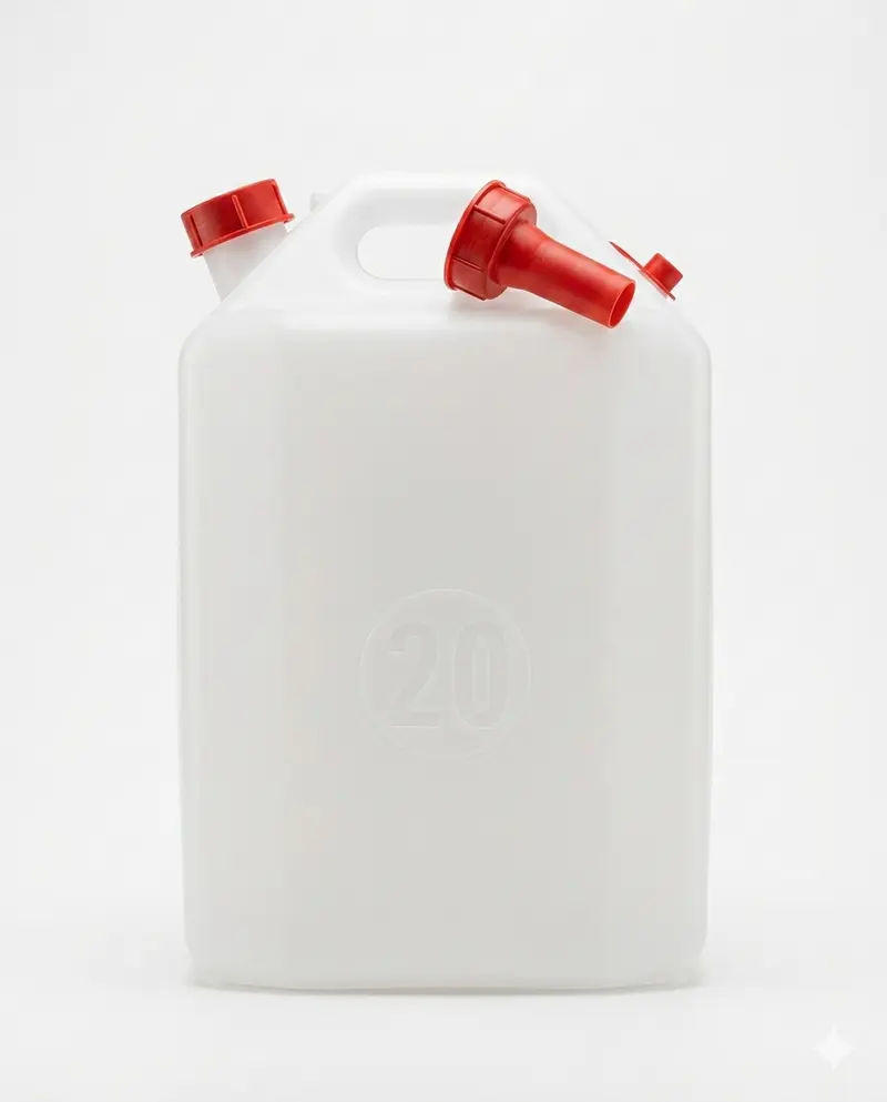 Plastime Tanica 20 Litri in HDPE Alimentare Professionale – Robusta – Polietilene Alta Densità – Soluzione Multi-Liquido