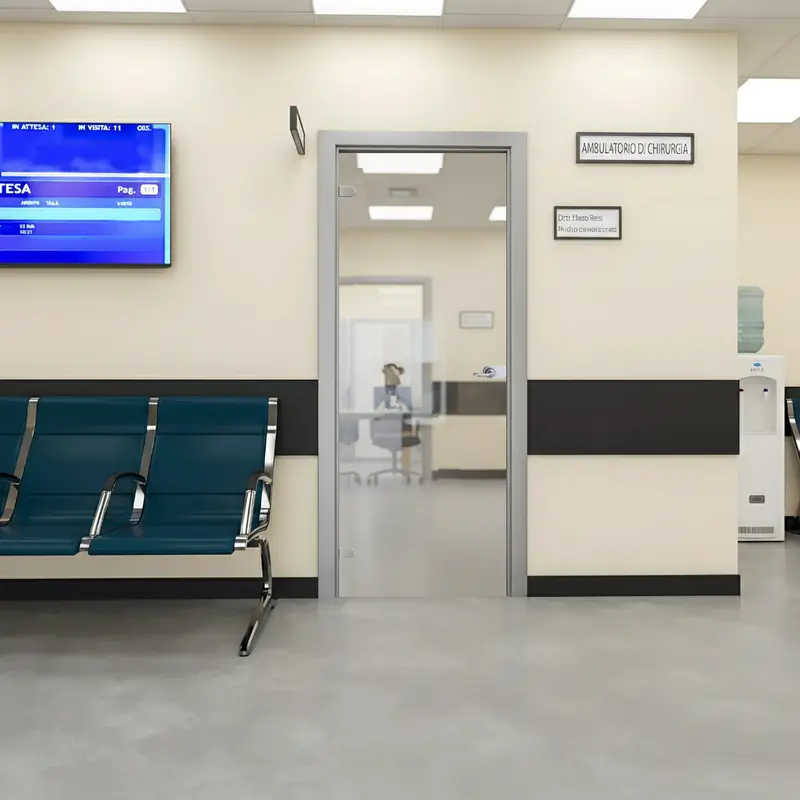 Porta Battente a Vetro con Telaio in Alluminio
